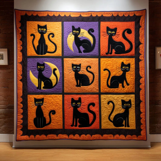 Purrfectly Spooky Quilt Blanket