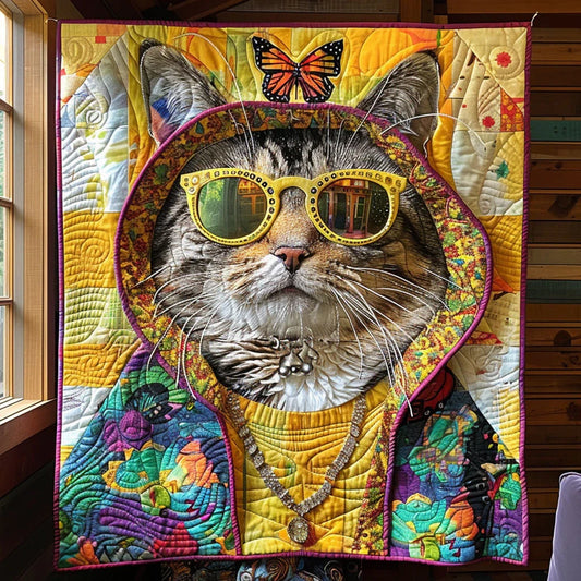 Purrfectly Styled Quilt Blanket