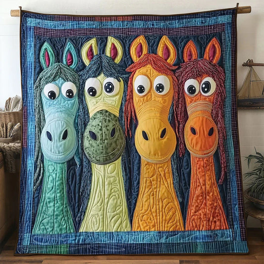 Quilted Horse Quilt Blanket