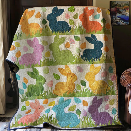 Rabbit Colorful Quilt Blanket