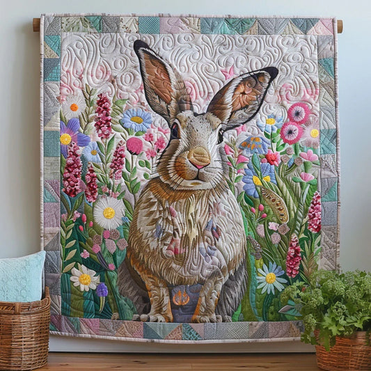 Rabbit Flower Garden Quilt Blanket
