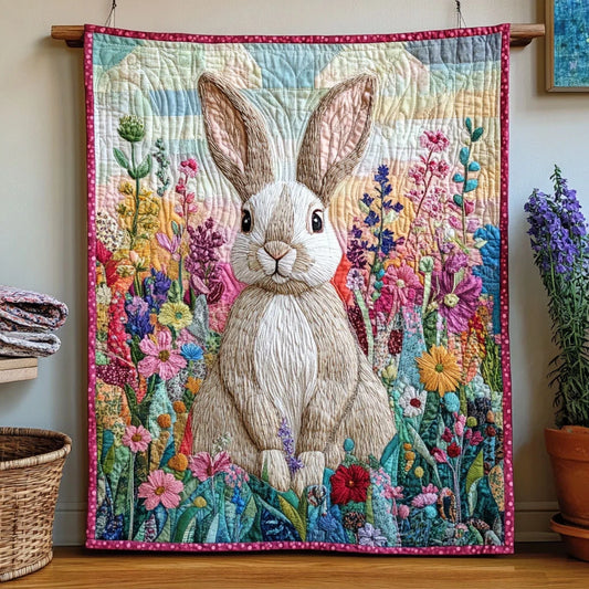 Rabbit Garden Quilt Blanket