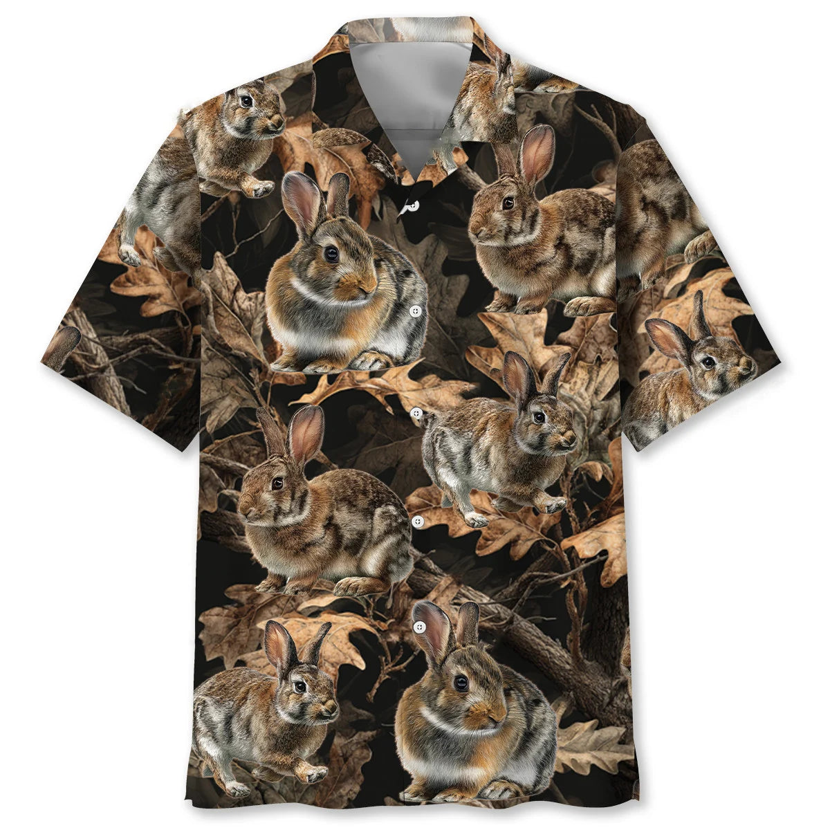 Rabbit Hunting Camouflage Hawaiian Shirt, custom shirt gift for men