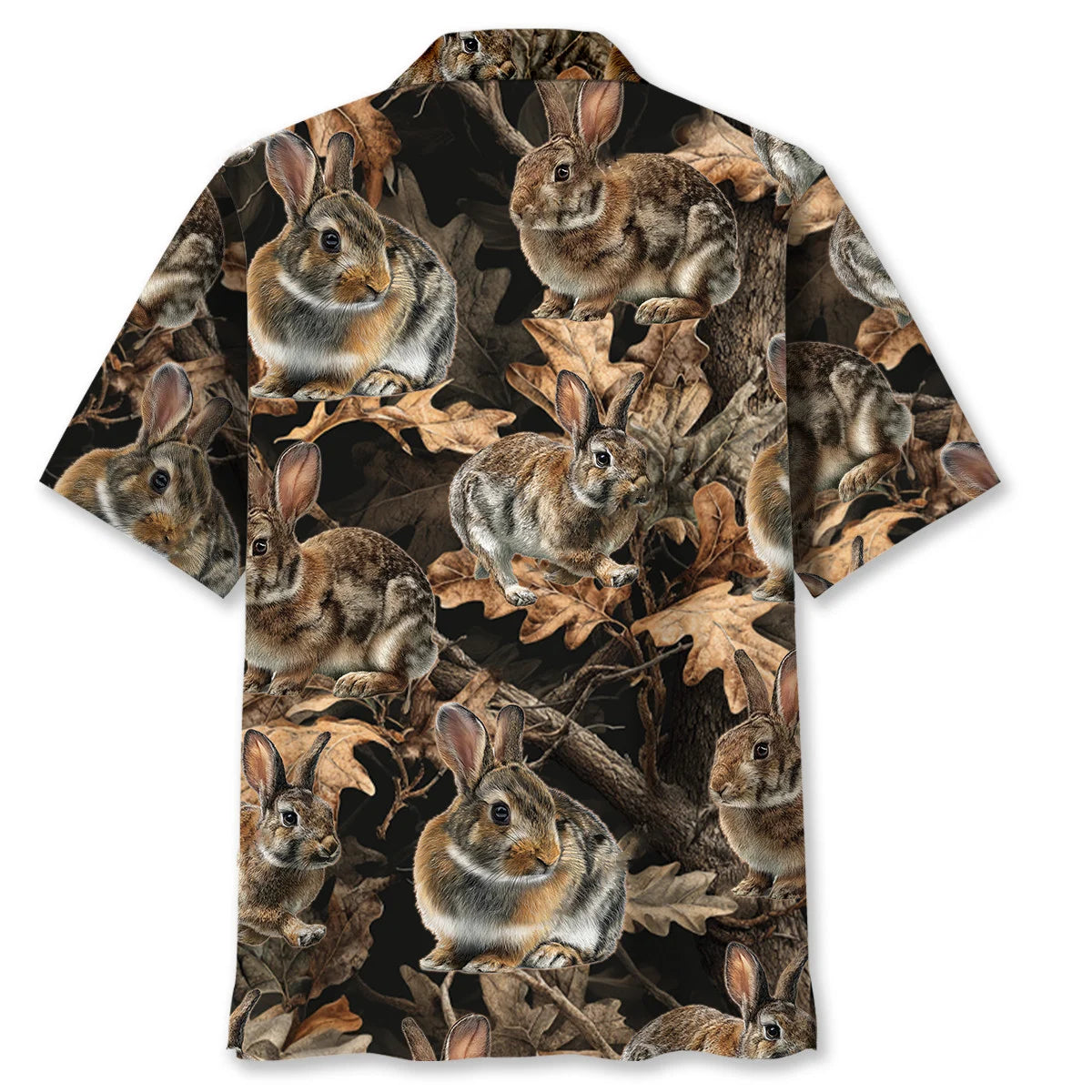 Rabbit Hunting Camouflage Hawaiian Shirt, custom shirt gift for men (view 3)