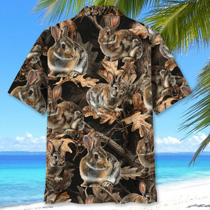 Rabbit Hunting Camouflage Hawaiian Shirt, custom shirt gift for men (view 4)