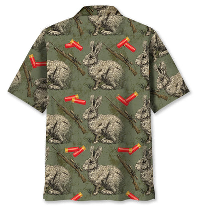 Rabbit Hunting Forest Hawaiian Shirt, custom shirt gift for men (view 4)