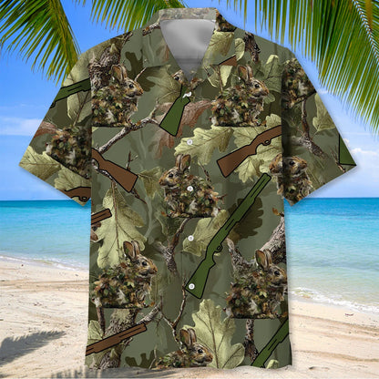 Rabbit Hunting Hawaiian Shirt, custom shirt gift for men
