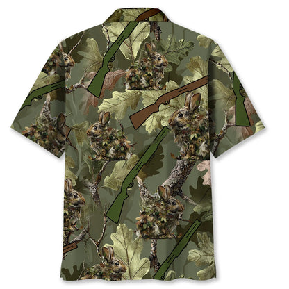 Rabbit Hunting Hawaiian Shirt, custom shirt gift for men (view 3)
