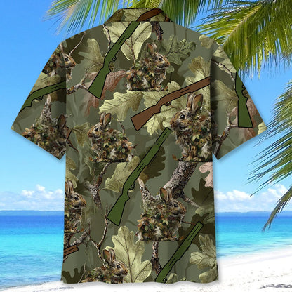 Rabbit Hunting Hawaiian Shirt, custom shirt gift for men (view 4)