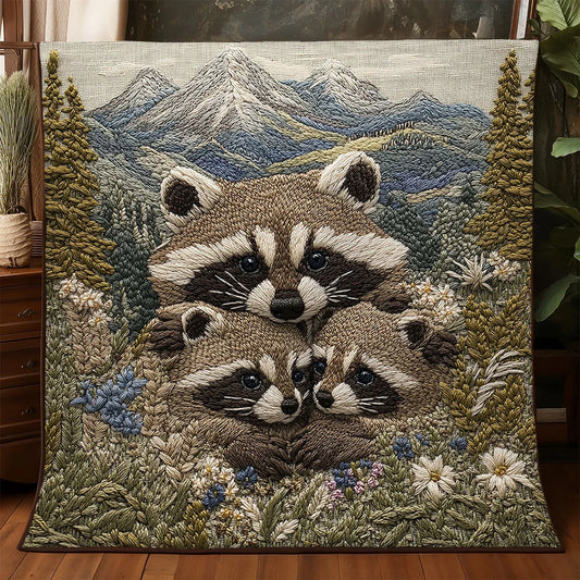 Raccoon Family Quilt.jpg Quilt Blanket