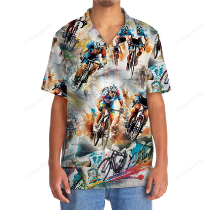 Racing Cycling Hawaiian Shirt, custom shirt gift for men (view 2)