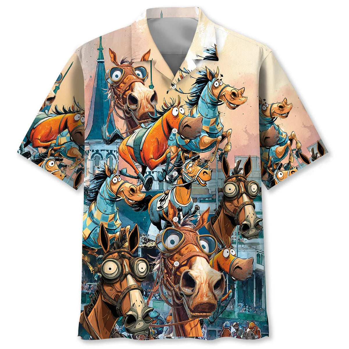 Racing Motorcycle Skull Hawaiian Shirt, custom shirt gift for men