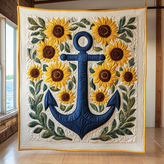 Radiant Anchor Quilt Blanket