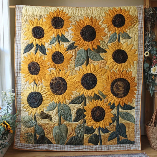 Radiant Blooms Quilt Blanket