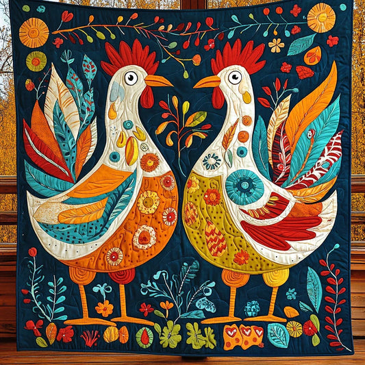 Radiant Chicken Quilt Blanket