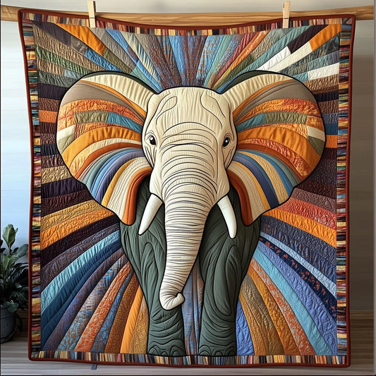 Radiant Elephant Quilt Blanket