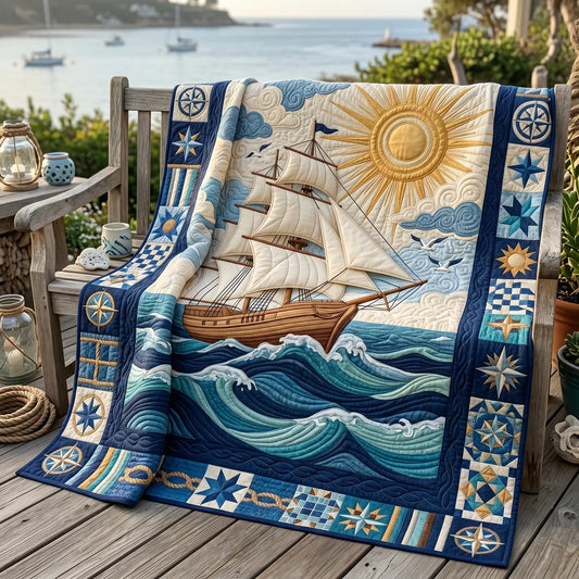 Radiant Sailing Voyage Quilt Blanket