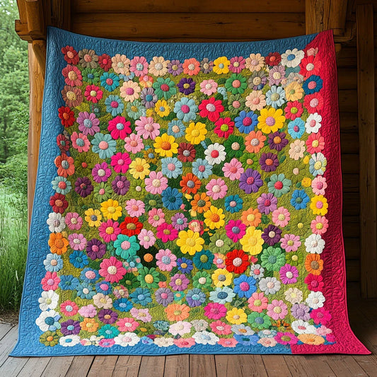 Rainbow Garden Quilt Blanket