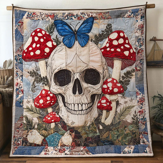 Rainbow Skull Quilt Blanket