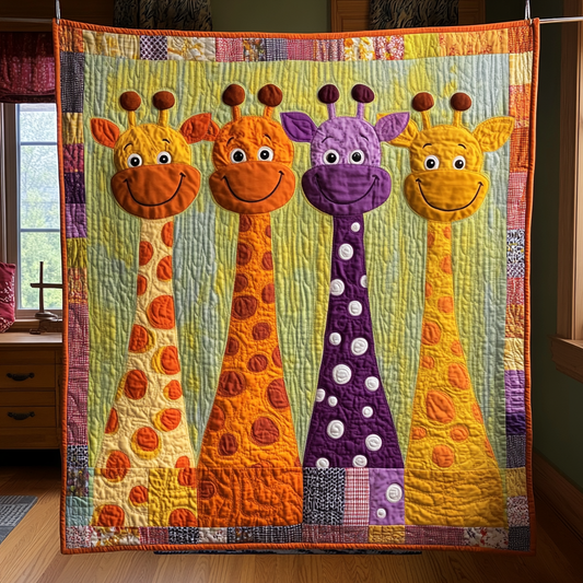 Rainbow Spots Quilt Blanket - Quilted Blanket by OtterMia