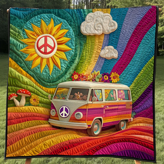 Rainbow Trip Road Quilt Blanket