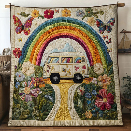 Rainbow Van Quilt Blanket