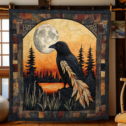Raven Creator Myth Quilt Blanket