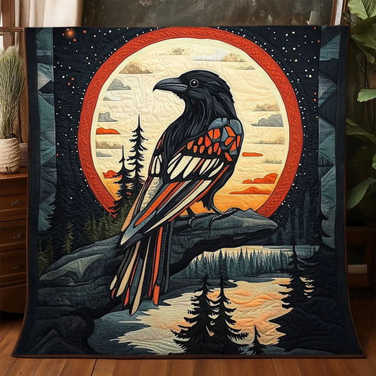 Raven Spirit Passage Quilt Blanket