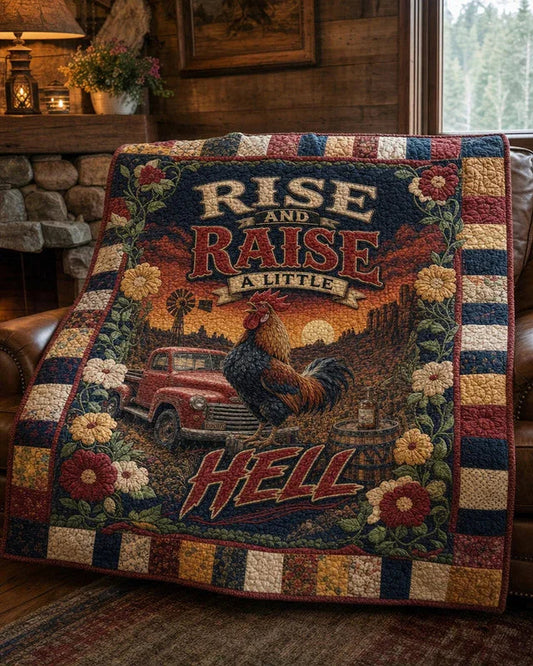 Rebel Chick Quilt Blanket - Quilted Blanket by OtterMia