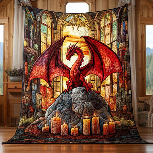Red Dragon Quilt Blanket