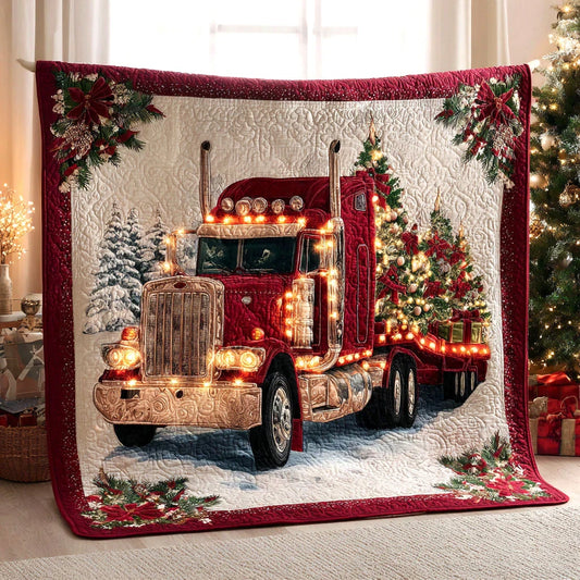 Red Truck Glow Quilt Blanket
