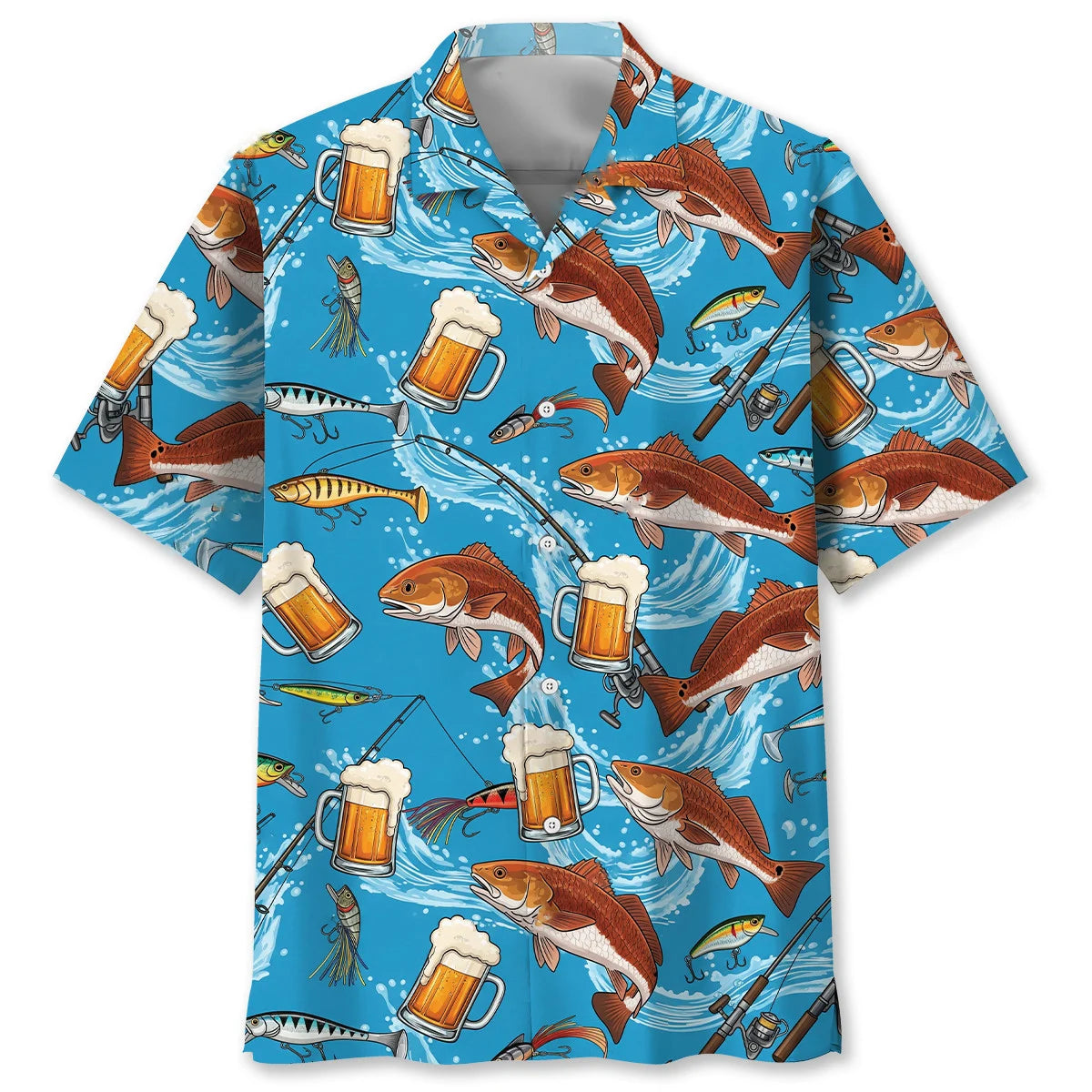 Redfish Beer Hawaiian Shirt, custom shirt gift for men
