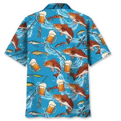 Redfish Beer Hawaiian Shirt, custom shirt gift for men (view 3)