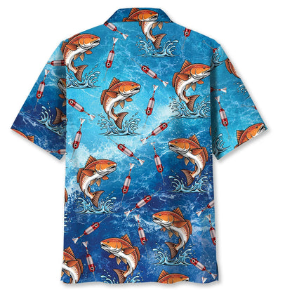 Redfish Blue Hawaiian Shirt, custom shirt gift for men (view 3)