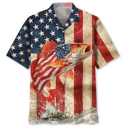 Redfish Usa Hawaiian Shirt, patriotic gift for 4th of July (view 5)