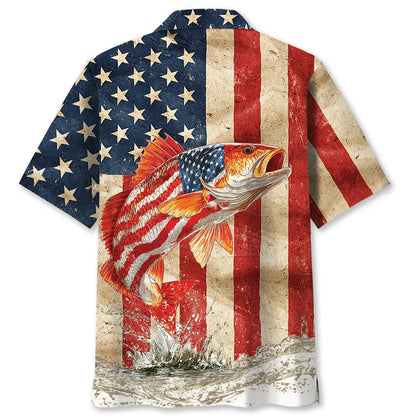Redfish Usa Hawaiian Shirt, patriotic gift for 4th of July (view 6)