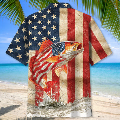 Redfish Usa Hawaiian Shirt, patriotic gift for 4th of July (view 8)