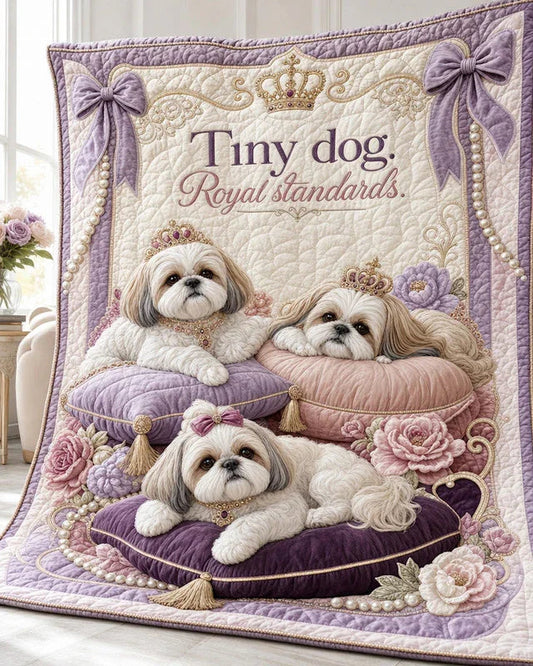 Regal Paws Quilt Blanket - Quilted Blanket by OtterMia