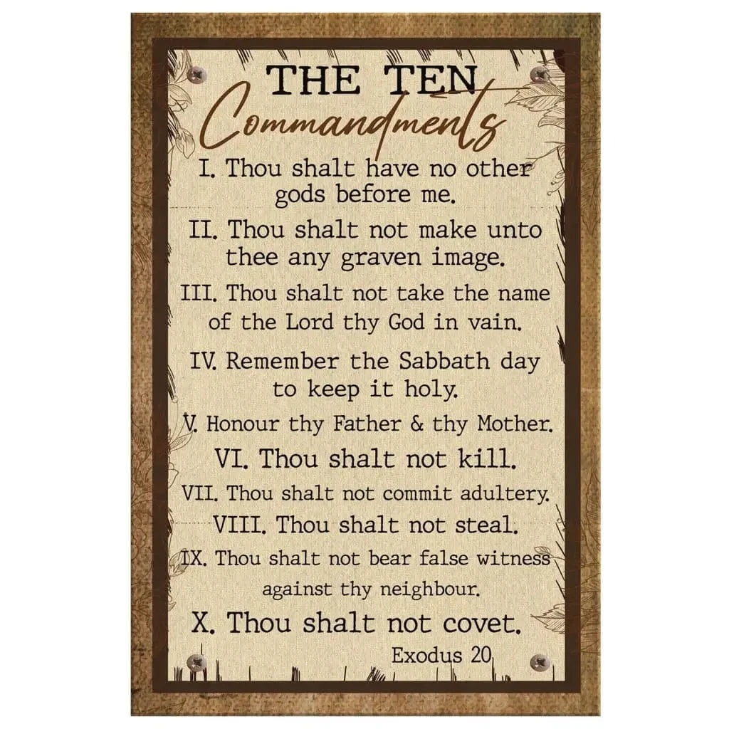 10 commandments wall art canvas (view 9)