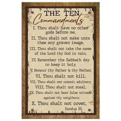 10 commandments wall art canvas (view 9)