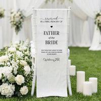 Reserved Father of the Bride Memorial Chair Sign In Loving Memory Wedding Chair Cover Personalized, gentle memorial keepsake