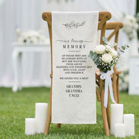 In Loving Memory Wedding Chair Sign Reserved Memorial Seat Sign Personalized Wedding Ceremony Decor, gentle memorial keepsake