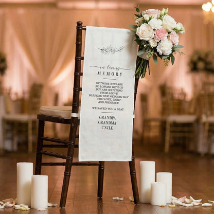 In Loving Memory Wedding Chair Sign Reserved Memorial Seat Sign Personalized Wedding Ceremony Decor, gentle memorial keepsake