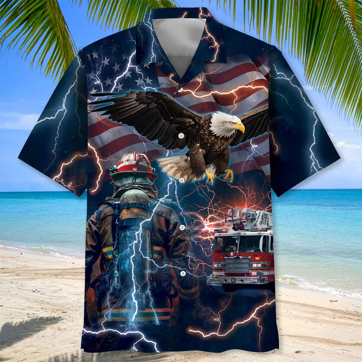 Respect a Firefighter Hawaiian Shirt, custom shirt gift for men