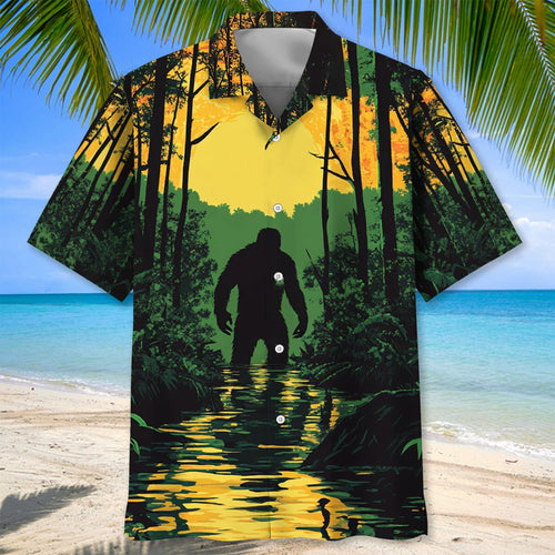 Respect the Local Bigfoot Hawaiian Shirt, custom shirt gift for men