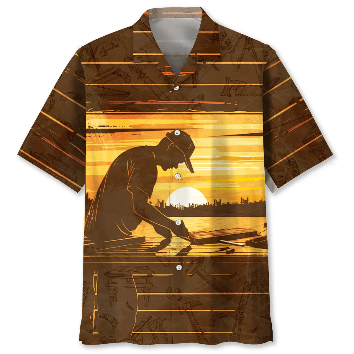 Retired Carpenter Hawaiian Shirt, custom shirt gift for men