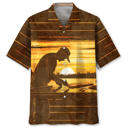 Retired Carpenter Hawaiian Shirt, custom shirt gift for men