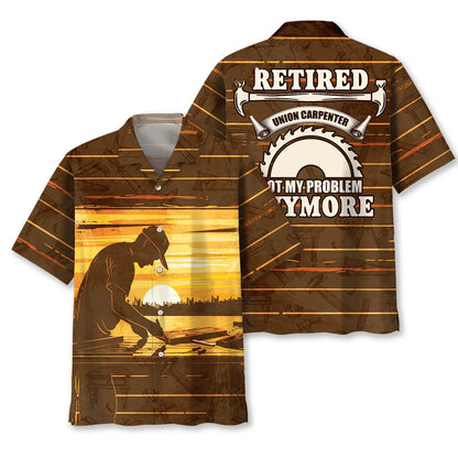 Retired Carpenter Hawaiian Shirt, custom shirt gift for men (view 4)