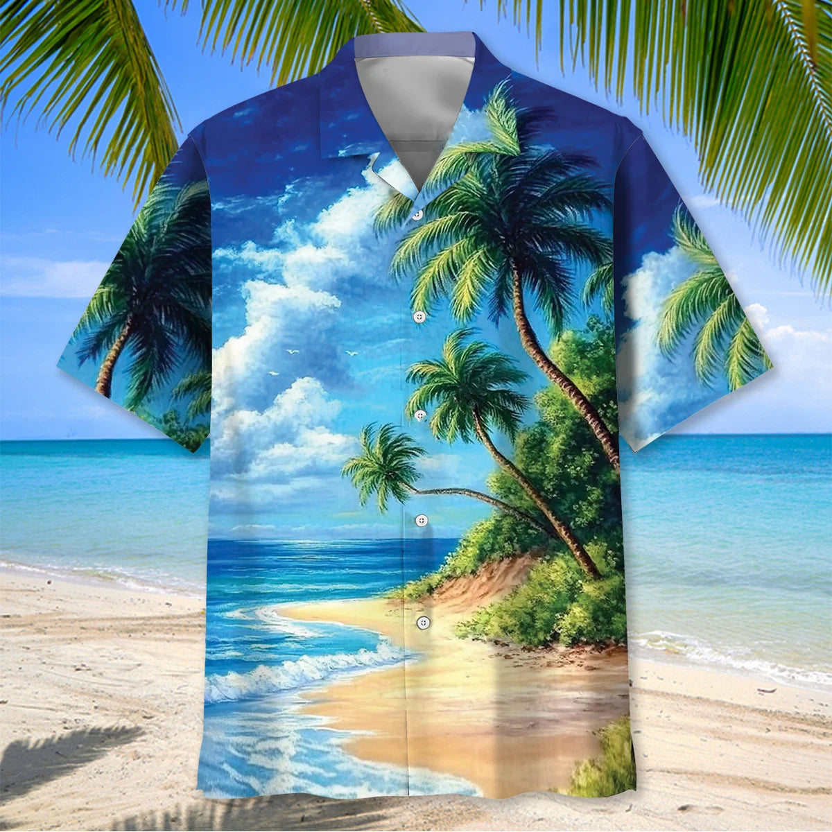 Retired Firefighter Custom Face Hawaiian Shirt, custom shirt gift for men (view 3)
