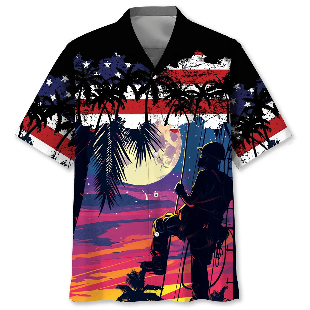 Retired Lineman Hawaiian Shirt, custom shirt gift for men